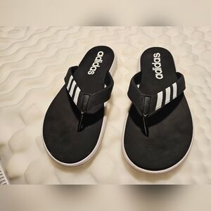 Adidas Mens Black and White Flip Flops Ultra Cusion